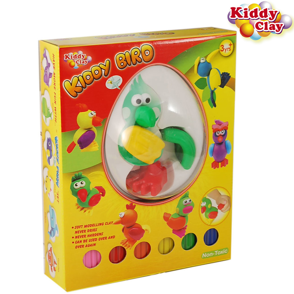 Kiddy Clay : 6 Colors of Clay+Bird Parts /Parrot