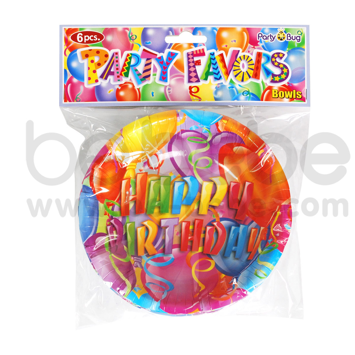 PARTY BUG : Paper bowl 6 inch., 6 Packs