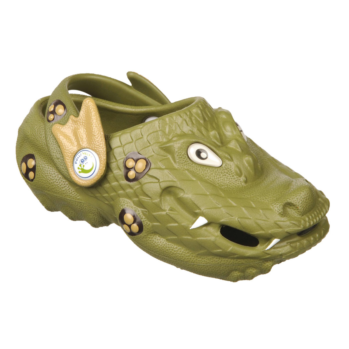 Polliwalks : รองเท้าเด็ก Drake the Dragon Green # 11 
