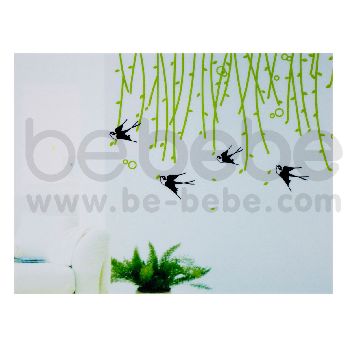 be bebe :  สติ๊กเกอร์ PVC ติดผนัง ติดซ้ำได้(50x70cm.) / HL3D-2192
