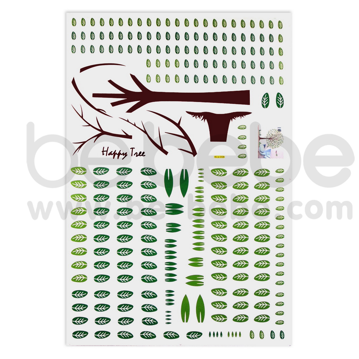 be bebe :  Removable PVC Wall Sticker(60x90cm.) / HL3D-3126