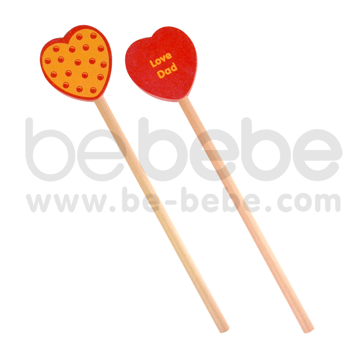 bebebe : Pencil-L-Hearts-Love Dad/Red