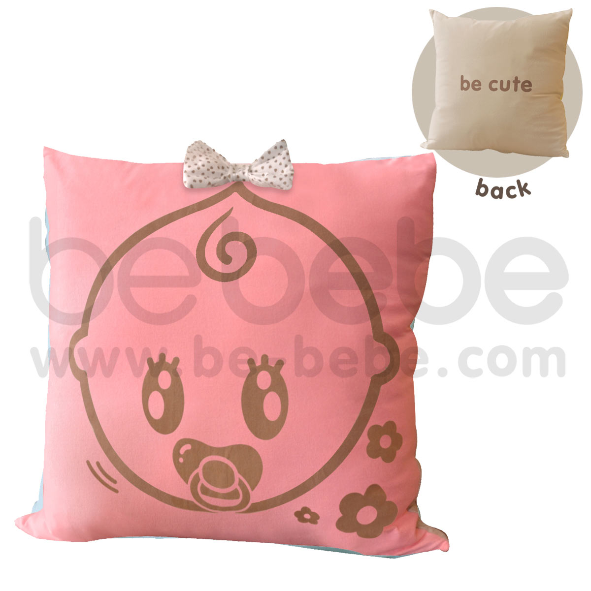 bebebe : Pillow-be cute-girl / Light Pink 