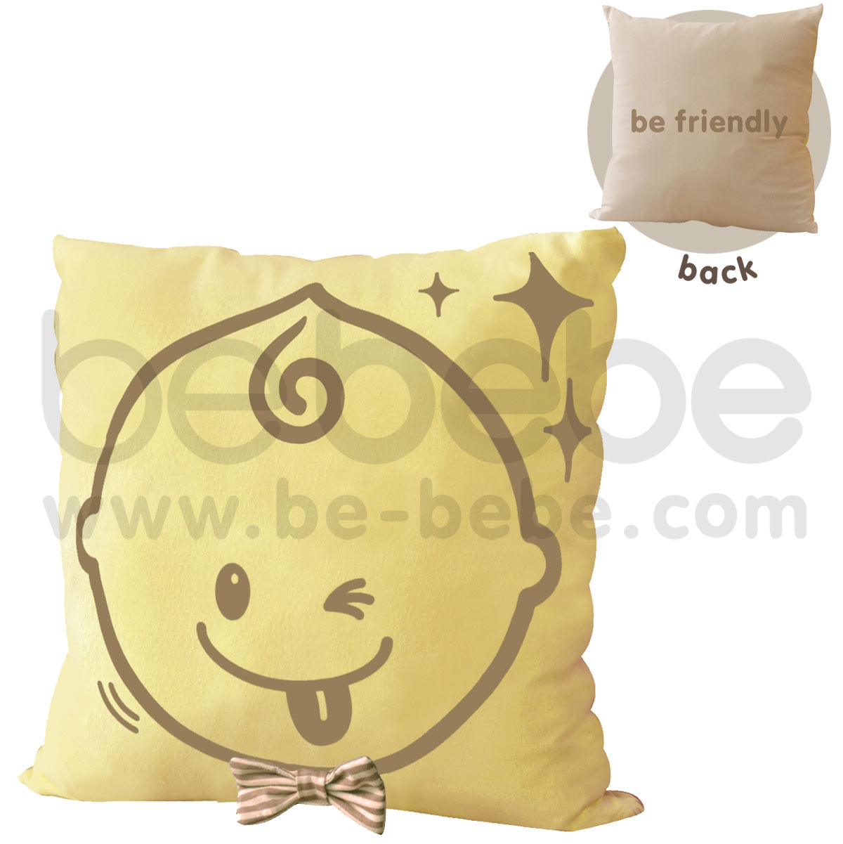 bebebe : Pillow-be friendly-boy / Light Yellow 