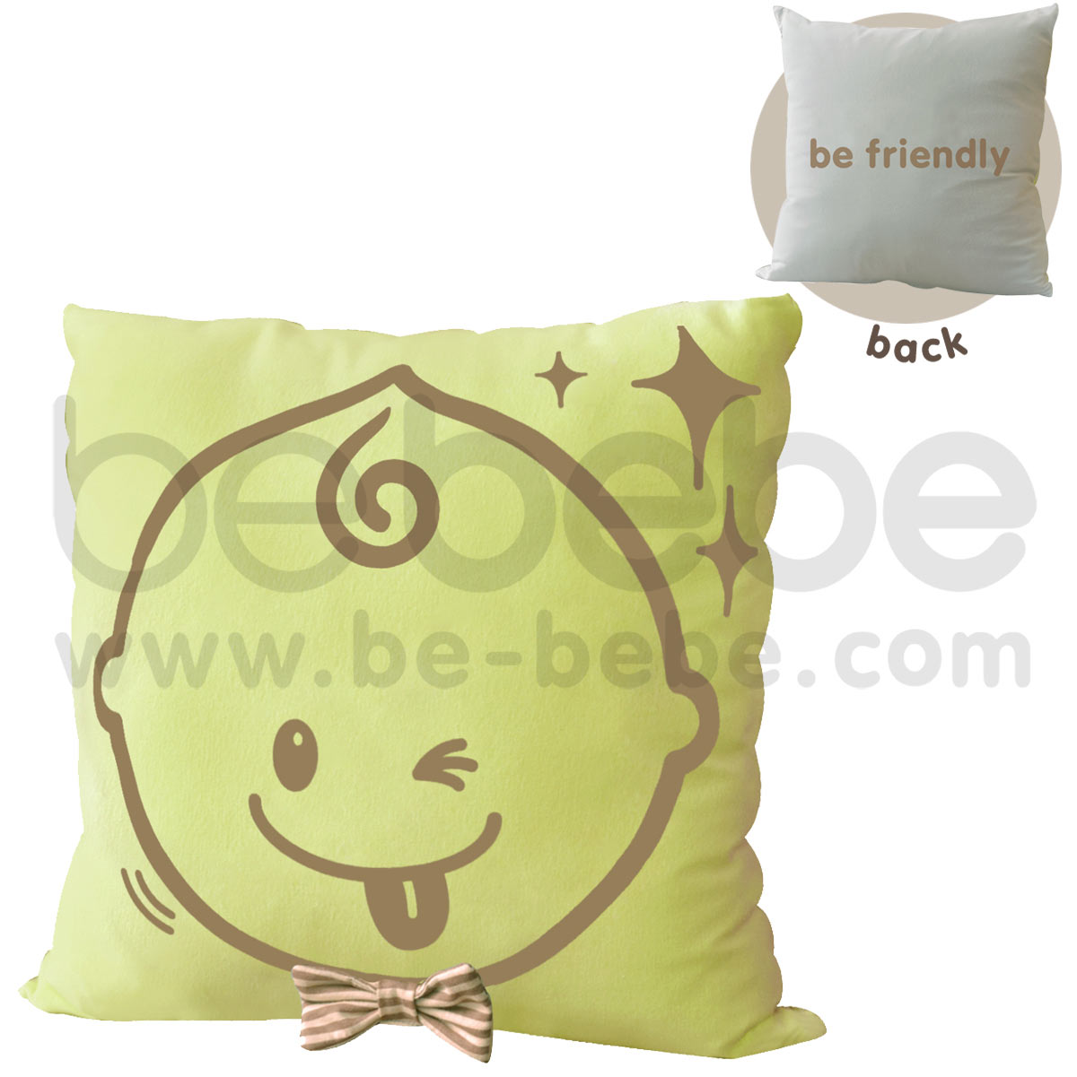 bebebe : Pillow-be friendly-boy / Light Green