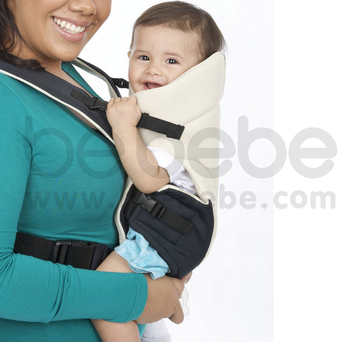 เป้อุ้มเด็ก be bebe : Baby Carrier 3in1  สีเบจ+น้ำเงิน สุดเท่+สะดวกในการอุ้มลูก / BB002