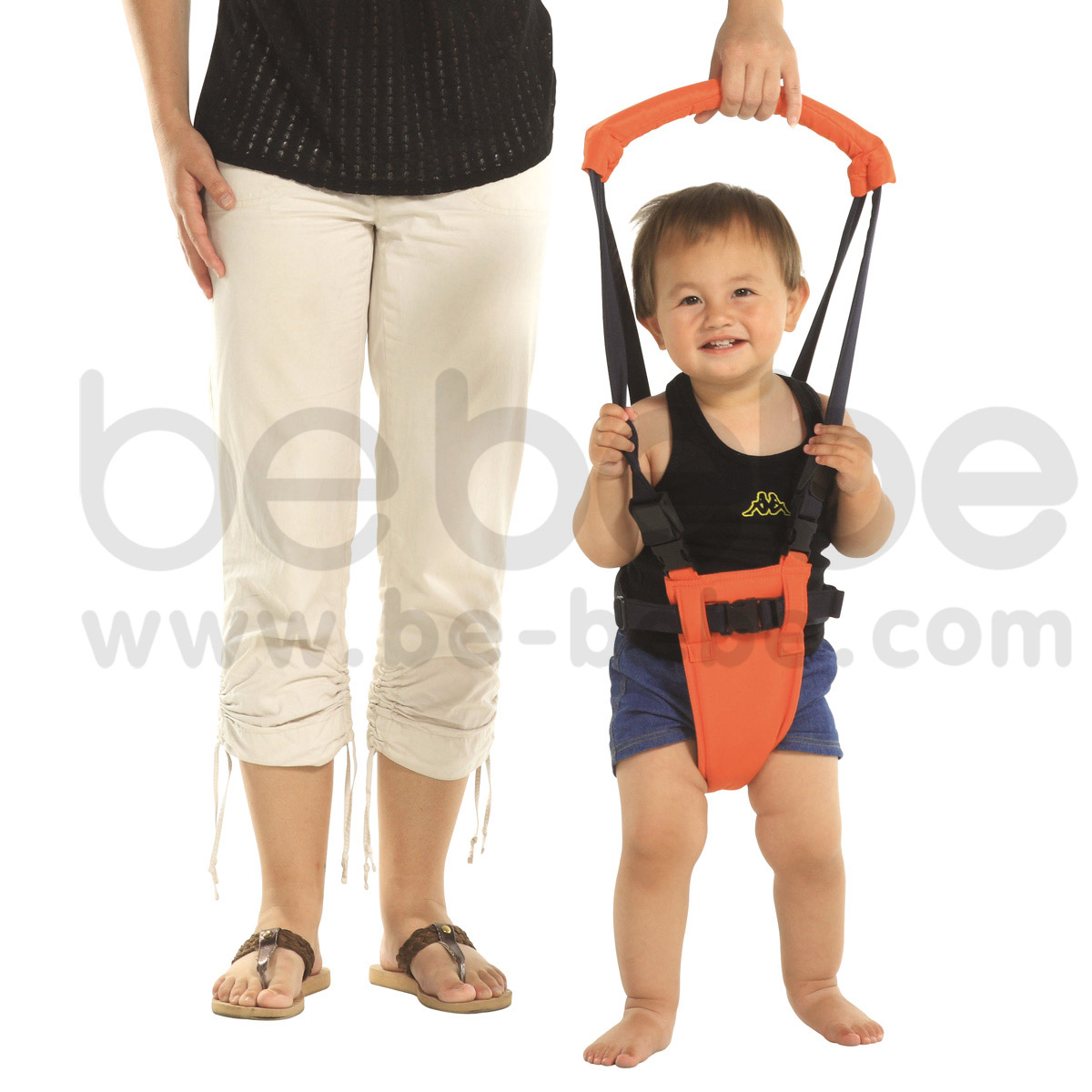 ที่ฝึกหัดเด็กเดิน be bebe : Baby Walker สีส้ม+น้ำเงิน