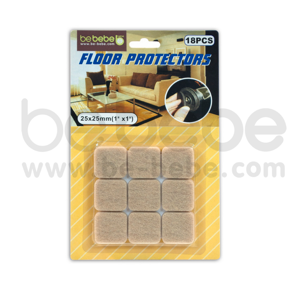be bebe : Floor Protector /Beige 18 pcs.(25x25mm.)