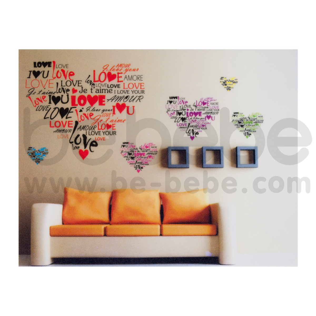 be bebe :  Removable PVC Wall Sticker(50x70cm.) / HL3D-2188