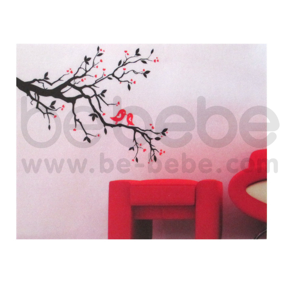 be bebe :  สติ๊กเกอร์ PVC ติดผนัง ติดซ้ำได้(60x90cm.) / HL3D-3114