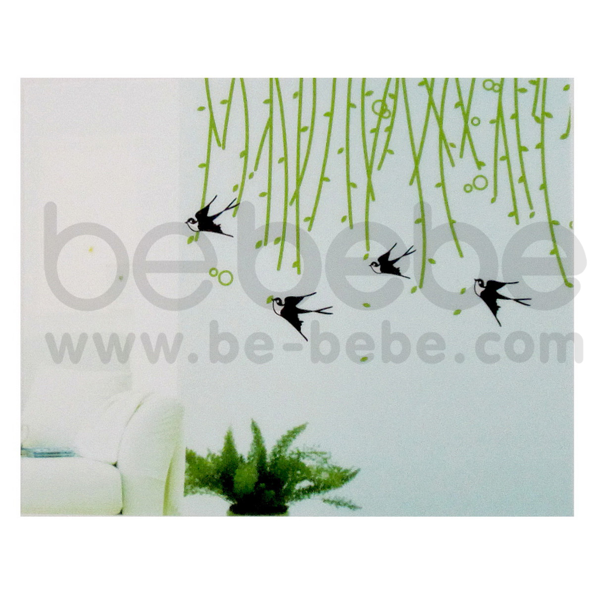 be bebe :  สติ๊กเกอร์ PVC ติดผนัง ติดซ้ำได้(60x90cm.) / HL3D-3111