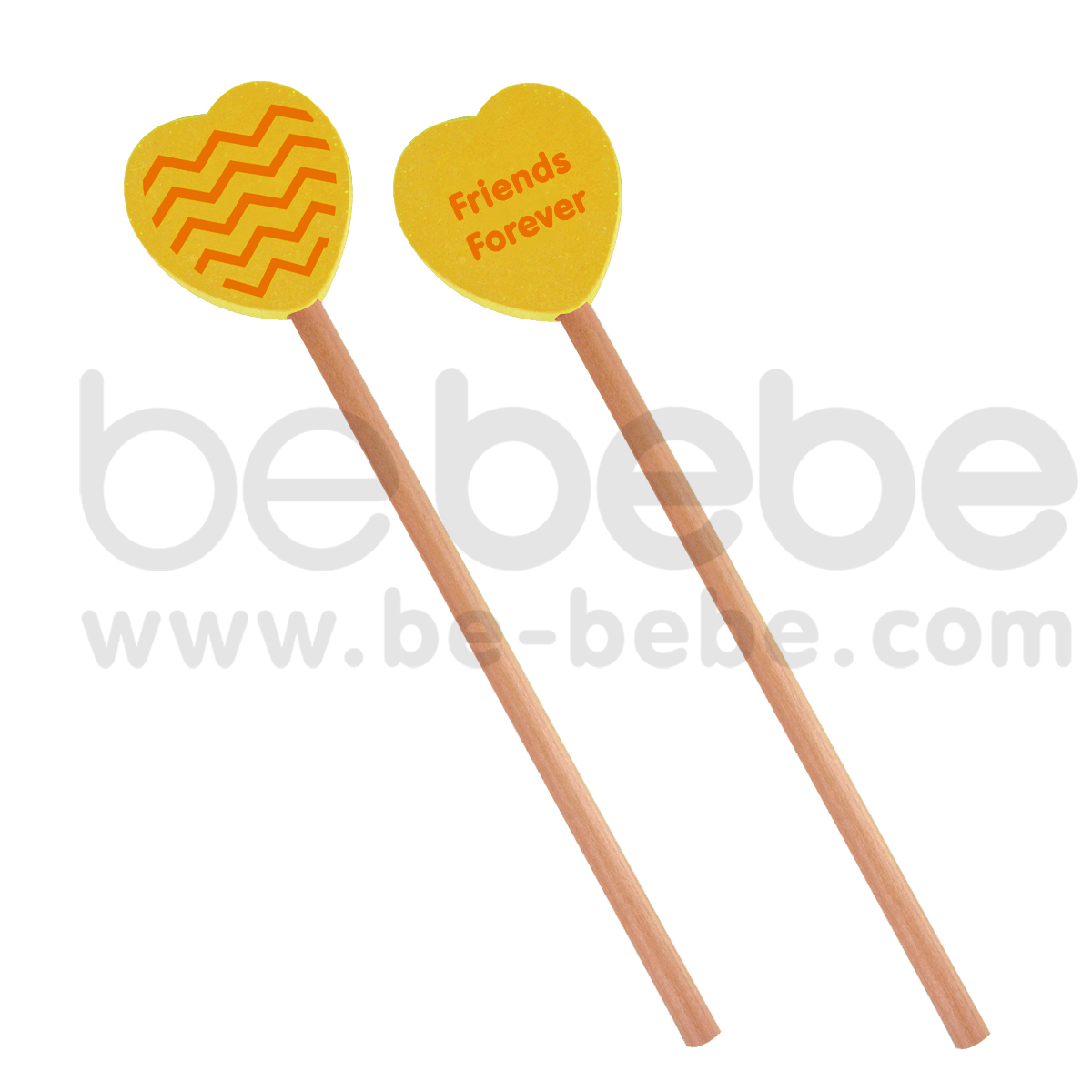 bebebe : Pencil-L-Hearts-Friends Forever/Yellow