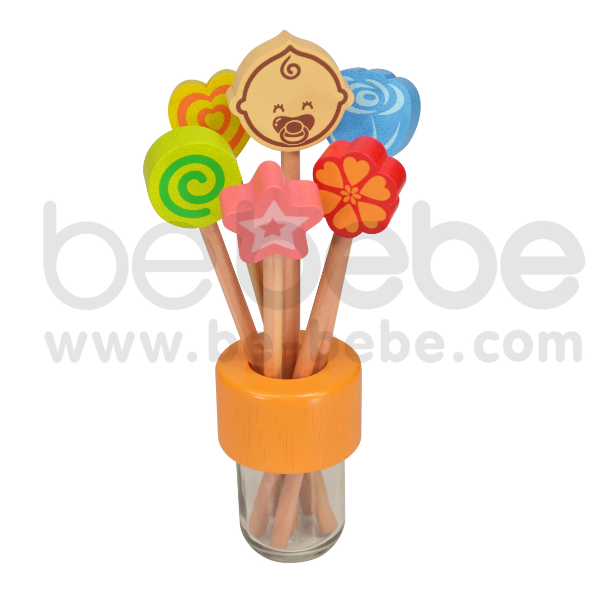 bebebe : Pencil-S-Heart Flower/Orange