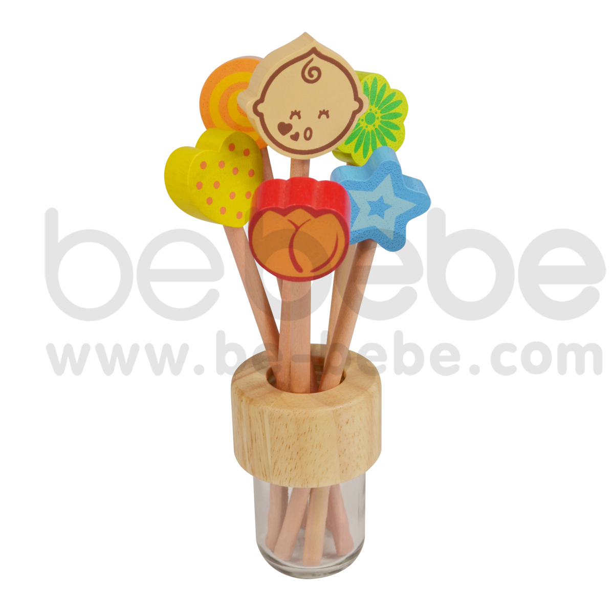 bebebe : ดินสอS ดอกทิวลิป/ม่วง