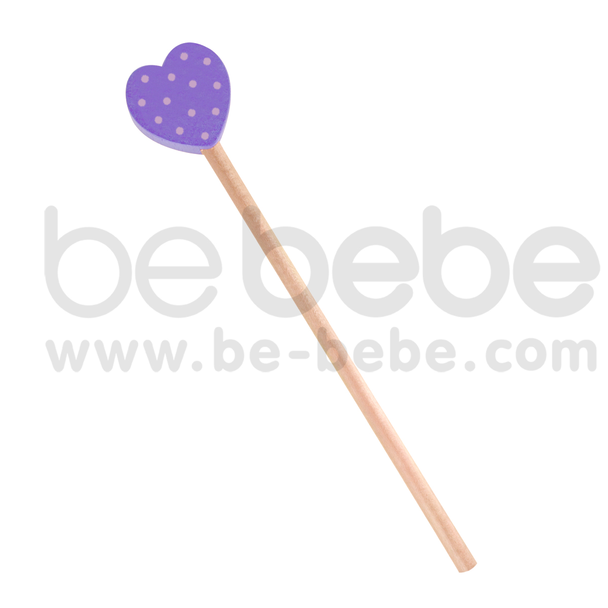 bebebe : ดินสอS หัวใจจุด/ม่วง