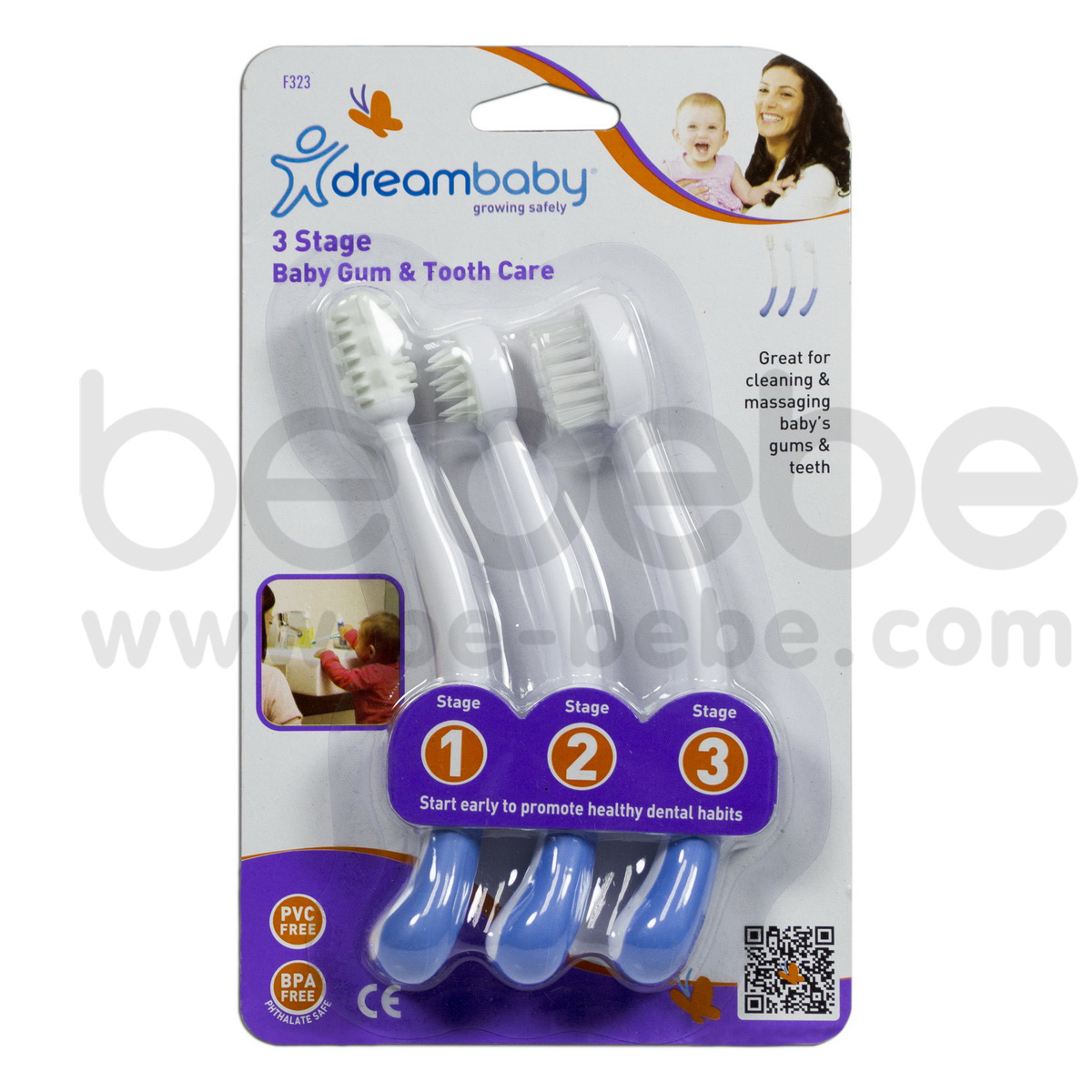 Dreambaby : BLUE TOOTHBRUSH SET 3 STAGE / F323