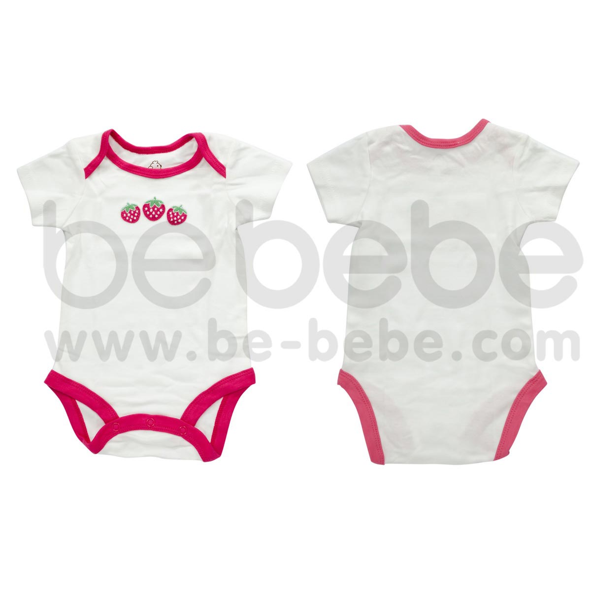 BabyLovett : เสื้อเด็กบอดี้สูทหญิง สีชมพู Size 0-3 M (BSG001-0/3)