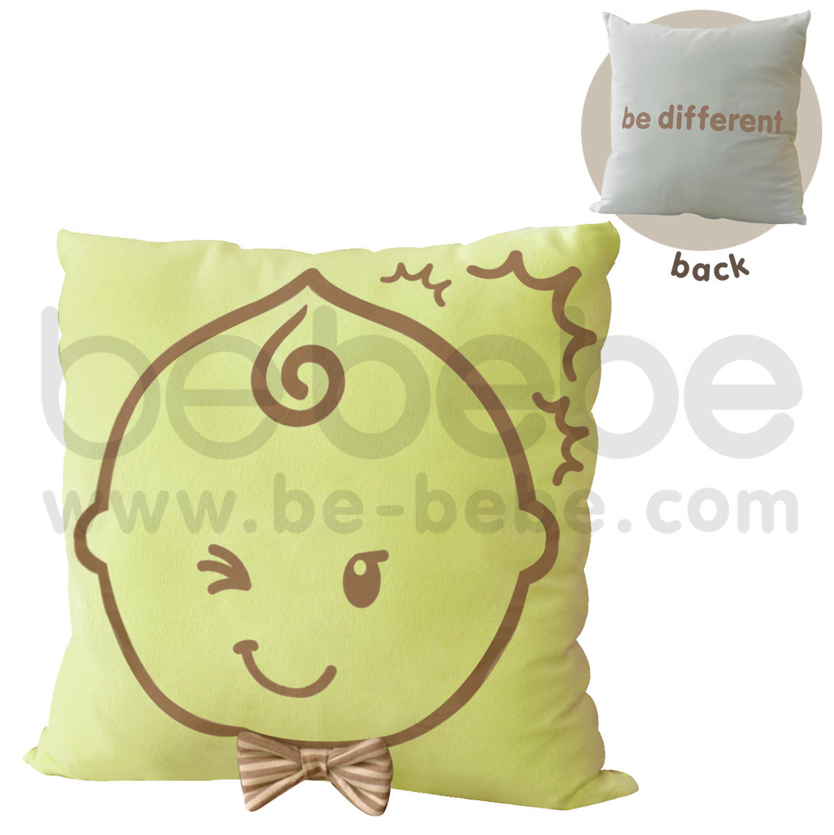 bebebe : Pillow-be different-boy / Light Green