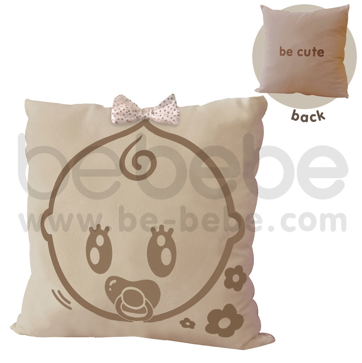 bebebe : Pillow-be cute-girl / Light Brown