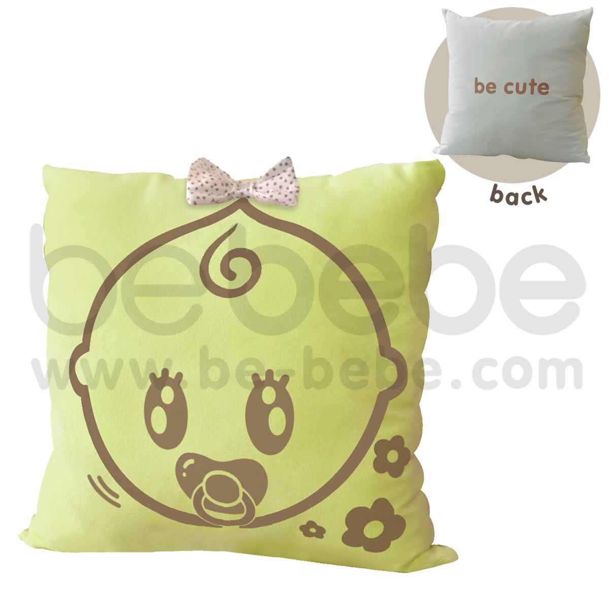 bebebe : Pillow-be cute-girl / Light Green 