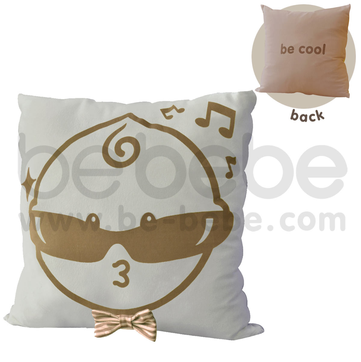 bebebe : Pillow-be cool-boy / Light Gray 