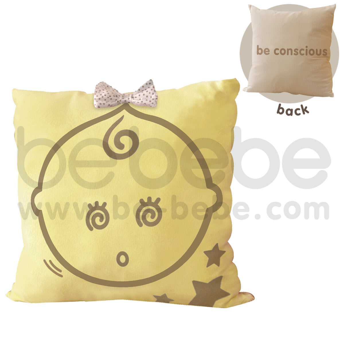 bebebe : Pillow-be conscious-girl / Light Yellow 