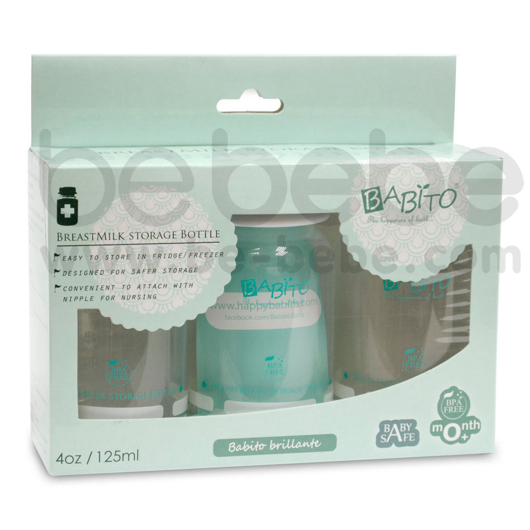 BABITO:ขวดเก็บน้ำนมแม่ BPA-Free 4 Oz. แพ็ค 3(LS31P2228)