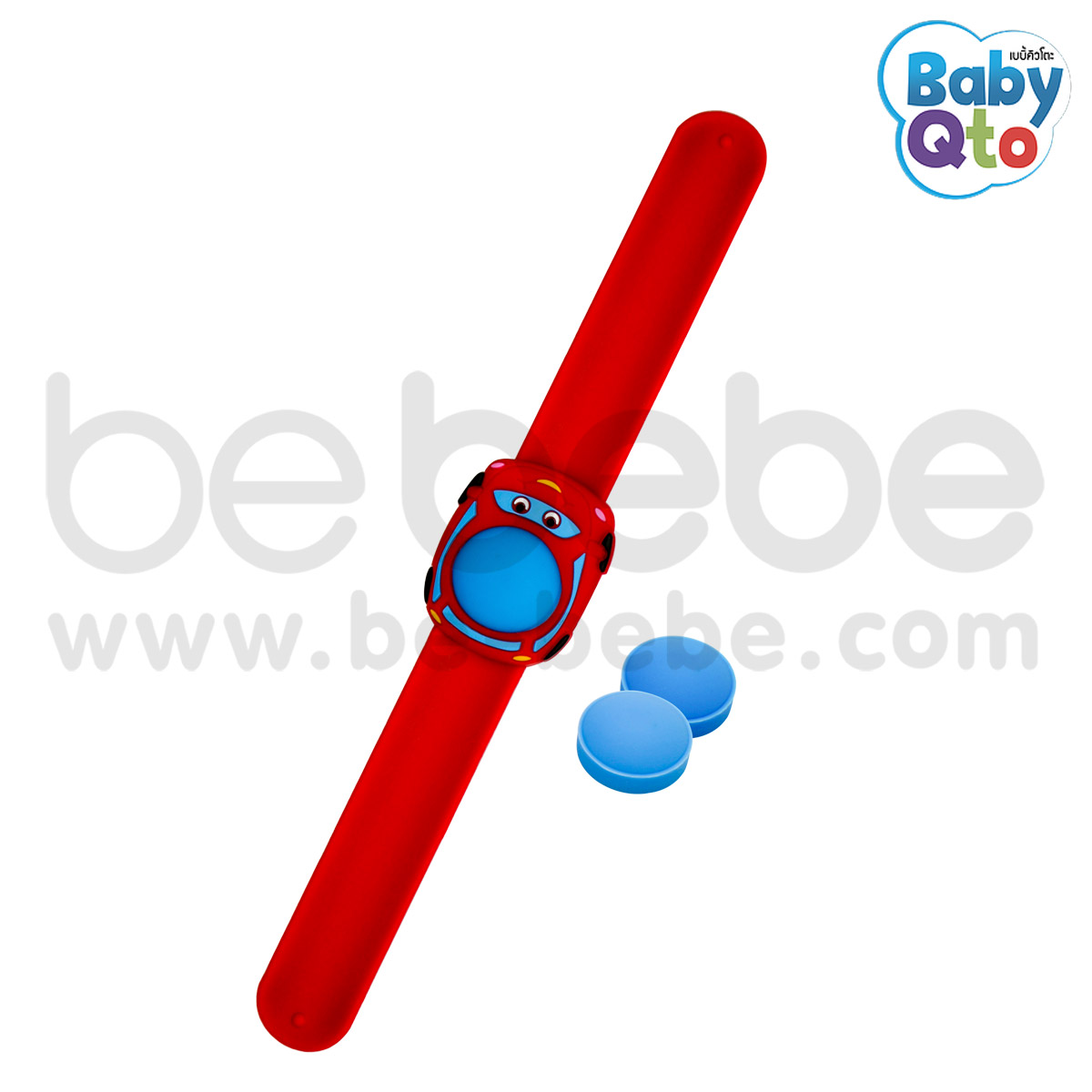 BabyQto : สายรัดข้อมือกันยุง / ลายรถ (แดง)