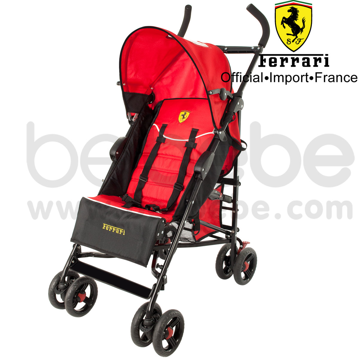  Ferrari : CarSeat Booster BelineSP (ฺRed) แถม รถเข็นเด็ก P7 Canne Furia